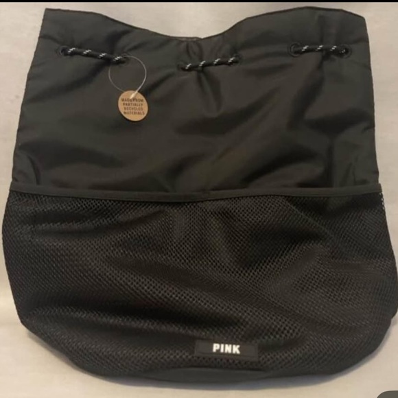 PINK Victoria's Secret Handbags - PINK Victoria's Secret Black Mesh Tote